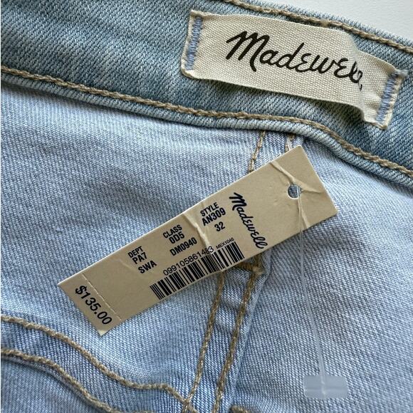 NWT Madewell 9" Mid-Rise Skinny Crop Jeans in Coolmax® Denim Edition Size 32 - Picture 5 of 5